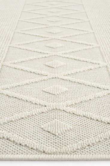 Haptir Cream Jute & Sisal Trellis Outdoor Area Rug