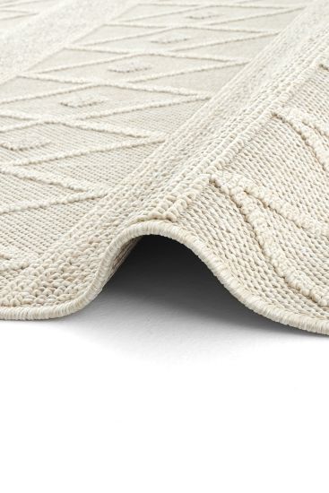 Haptir Jute & Sisal Trellis Cream Outdoor Area Rug