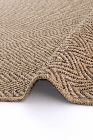 Moptril Brown Jute & Sisal Trellis Outdoor Area Rug