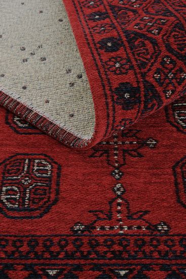 Aptolias Red Black Persian & Oriental Indoor Rug