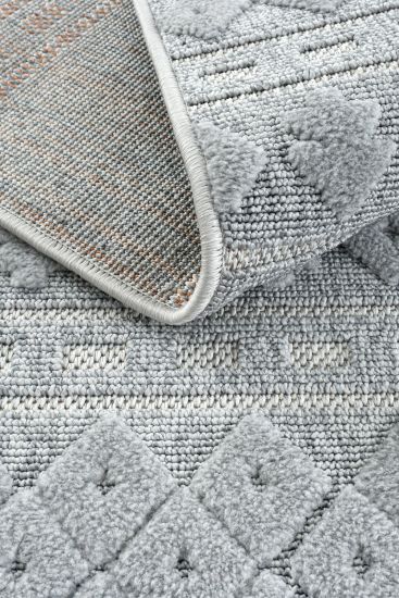 Dreptil Grey Modern Aztec Bedroom Rug
