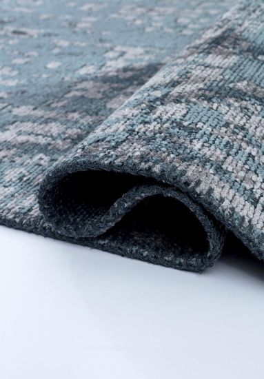 Sable Blue & Grey Abstract Area Rug