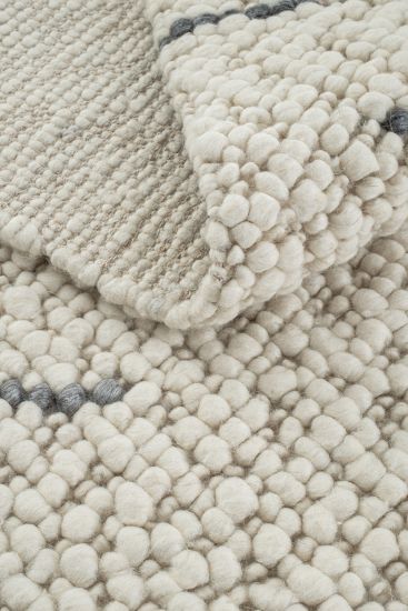 Eltape Plain Cream Living Room Rug