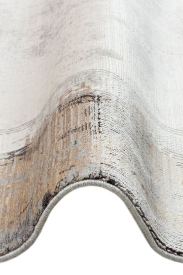 Quaptin Cream Copper Modern Bordered Indoor Rug