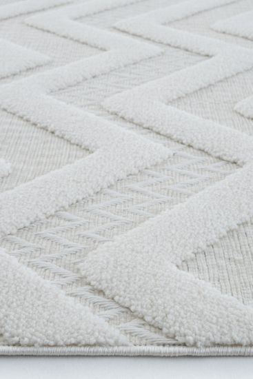 Bloptik Cream Modern Trellis Indoor Rug