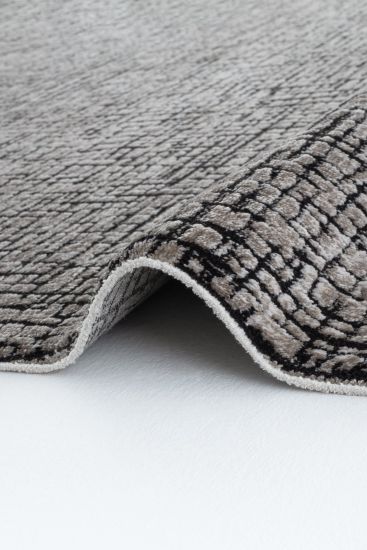 Toptrika Abstract Charcoal Indoor Rug