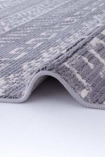 Peptal Grey Aztec Scandi Indoor Rug