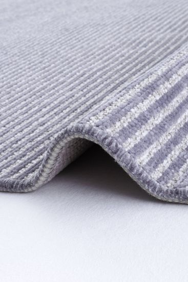 Alpten Grey Stripes Living Room Rug