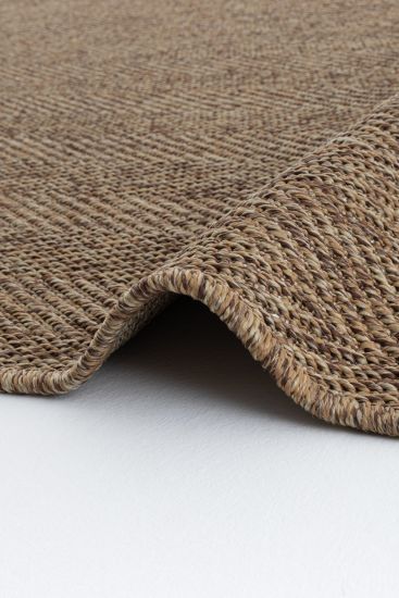 Miptano Brown Chevron Living Room Rug