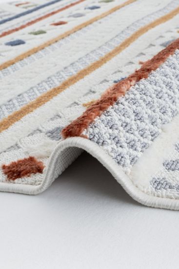 Piptara White Multicolour Aztec Kilim Indoor Rug