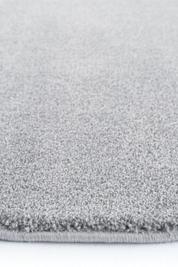 Plaptin Grey Modern Plain Living Room Rug