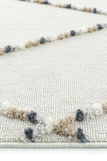 Paltino Cream Beige Modern Scandi Bedroom Rug