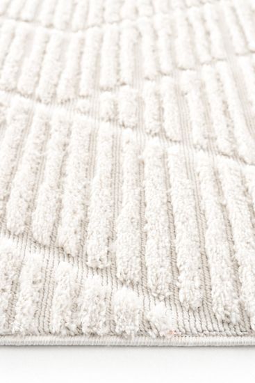 Paltino Cream Stripes Scandi Bedroom Rug