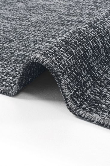 Milano85 Black Grey Plain Indoor Rug