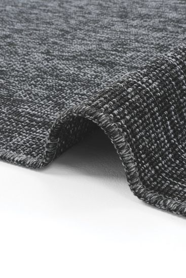 Milano85 Black Charcoal Modern Plain Indoor Rug