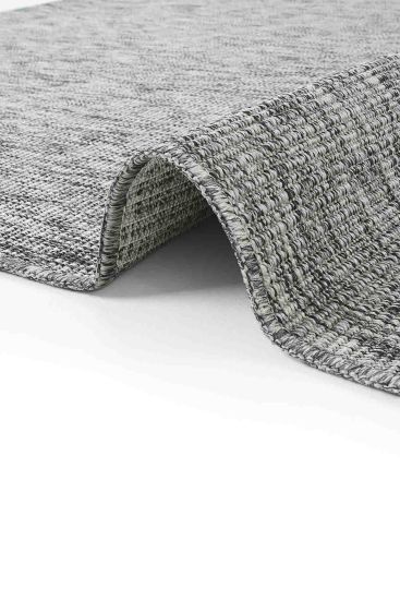 Milano85 Black Grey Modern Plain Area Rug