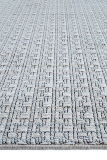 Nerptal Blue Beige Modern Plain Indoor Rug