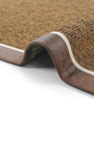 Sisal85 Beige Brown Modern Plain Bedroom Rug