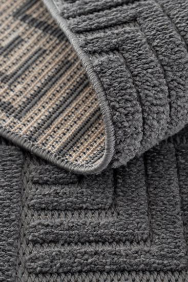 Stoptral Charcoal Patterned Area Rug