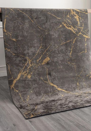 Rivulet Grey & Yellow Abstract Area Rug