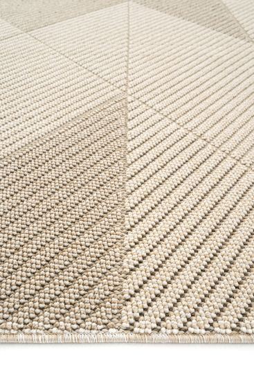 Breptis Beige Brown Geometric Bedroom Rug