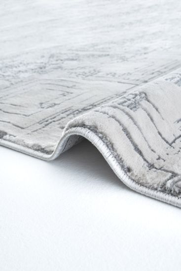 Verbina Grey Modern Abstract Living Room Rug