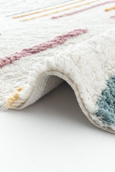 Coptina Cream Multicolour Modern Kids Area Rug