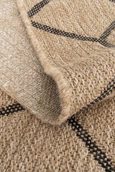 Haptir Brown Jute & Sisal Geometric Outdoor Area Rug