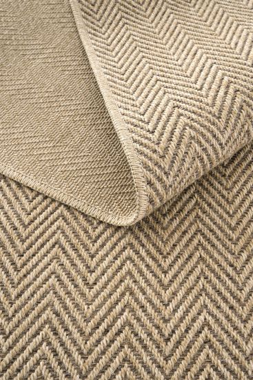 Haptir Brown Jute & Sisal Chevron Outdoor Area Rug