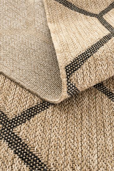 Brown Jute & Sisal Geometric Haptir Outdoor Area Rug