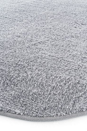 Coptina Grey Plain Shaggy Living Room Rug