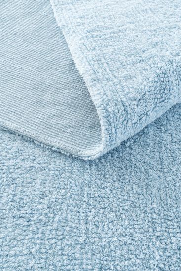 Coptina Blue Plain Shaggy Indoor Rug