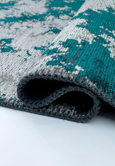 Green & Grey Abstract Zephyr Indoor Outdoor Rug