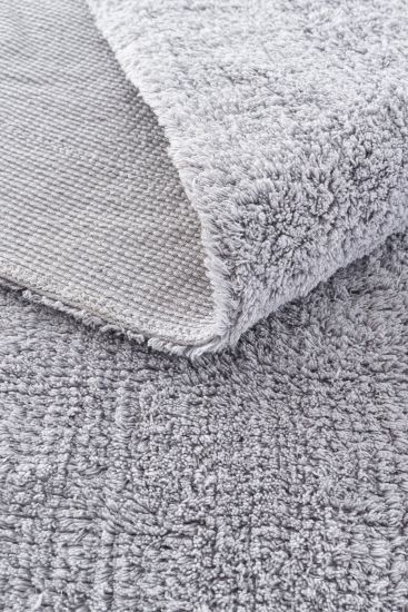 Coptina Grey Plain Shaggy Area Rug