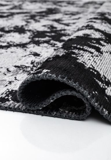 Zephyr Abstract Black & Grey Outdoor Rug