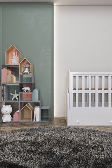 Soptal Black Plain Dining Room Rug