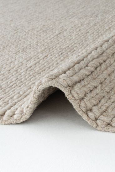 Eltape Beige Plain Living Room Rug