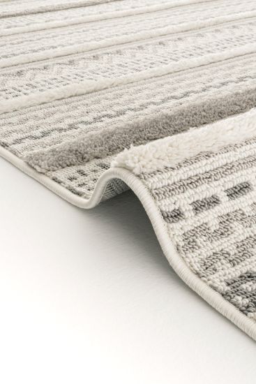 Saptrika Cream Grey Modern Boheniam Area Rug