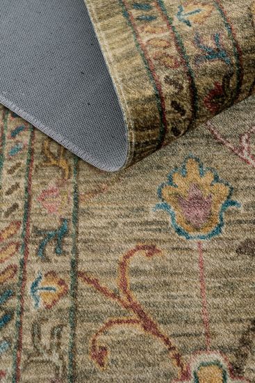 Viptrage Green Multicolour Modern Persian & Oriental Indoor Rug