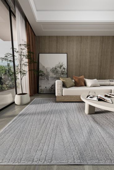 Neptork Grey Stripes Indoor Rug