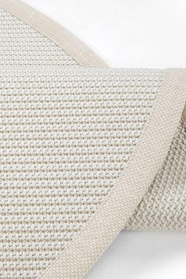 Sisal85 White Beige Modern Plain Area Rug