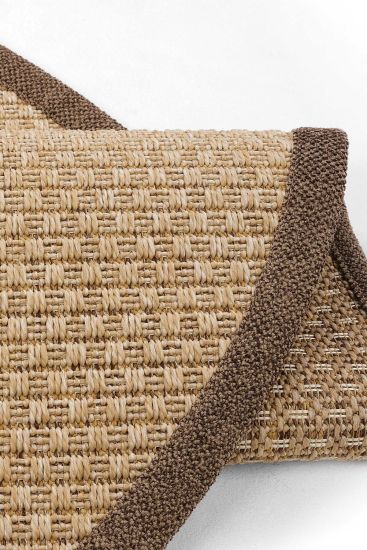 Sisal85 Plain Beige Brown Bedroom Rug