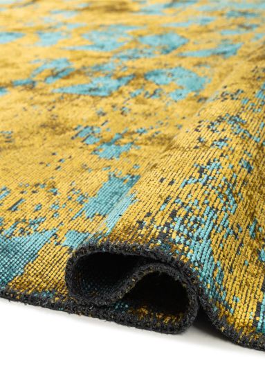 Motif Yellow & Blue Abstract Living Room Rug