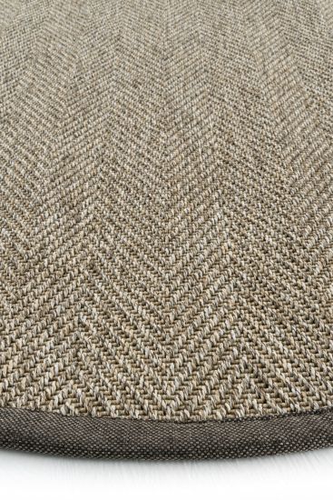Sipatal Grey Beige Jute & Sisal Bordered Outdoor Area Rug