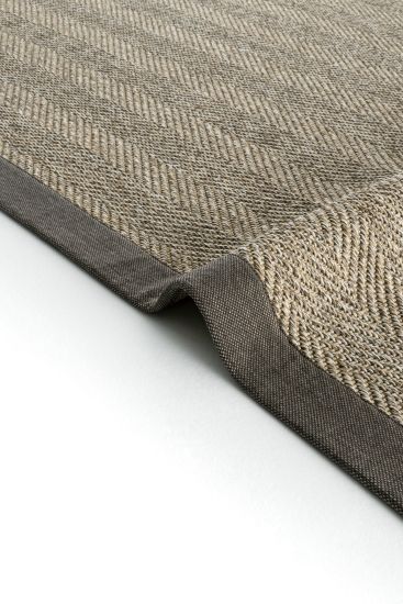 Sipatal Jute & Sisal Bordered Grey Beige Outdoor Area Rug