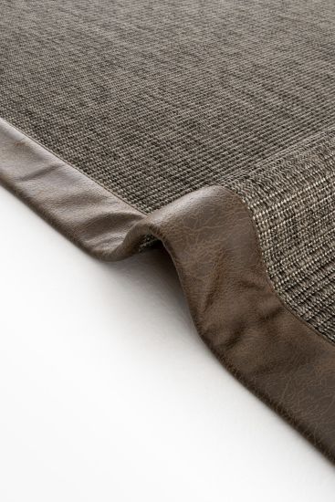 Sipatal Jute & Sisal Bordered Grey Brown Outdoor Area Rug