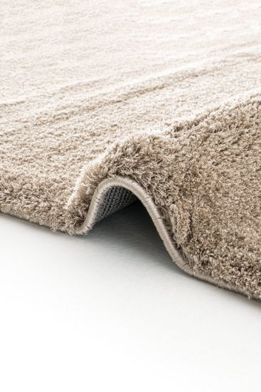 Comptil Beige Modern Plain Living Room Rug