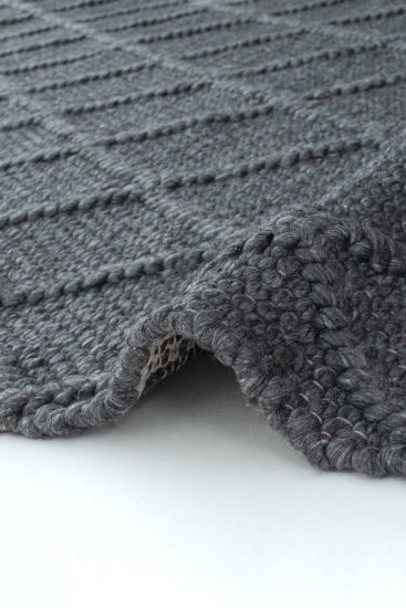 Eltape Charcoal Geometric Indoor Rug