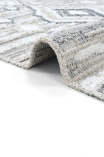 Adora85 Cream Beige Patterned Indoor Rug