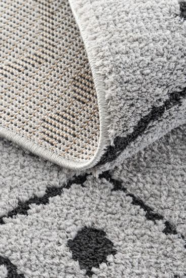 Miptlan Grey Black Bohemian Area Rug